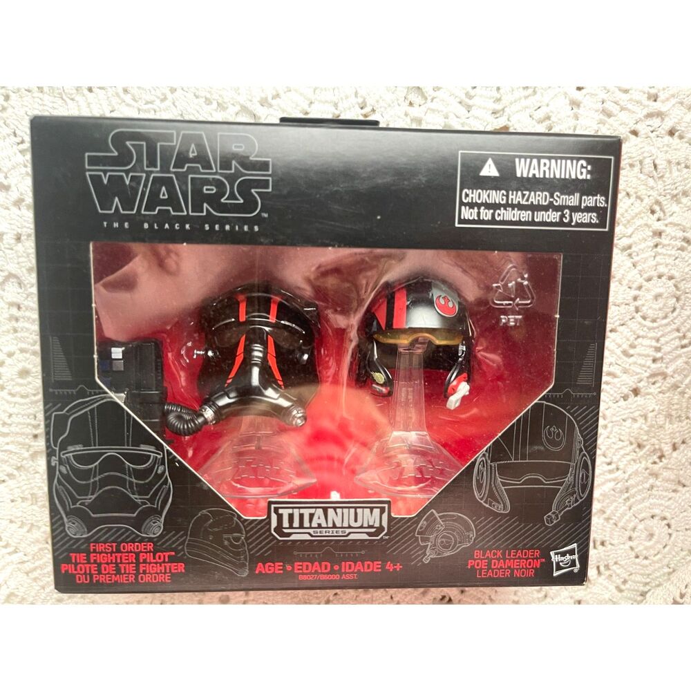 2016 Hasbro Star Wars Black Series Titanium Helmets Poe Dameron & Tie Fighter #4